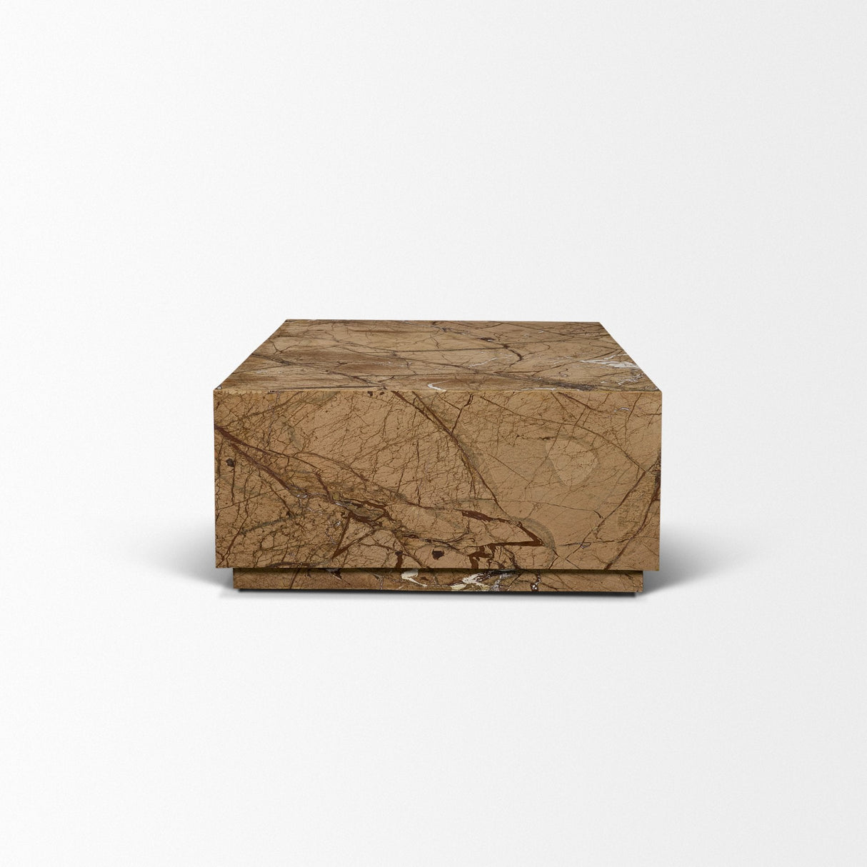 Matteo Solid Rainforest Rust Marble Rectangular Coffee Table by Mercana at Eve Furniture