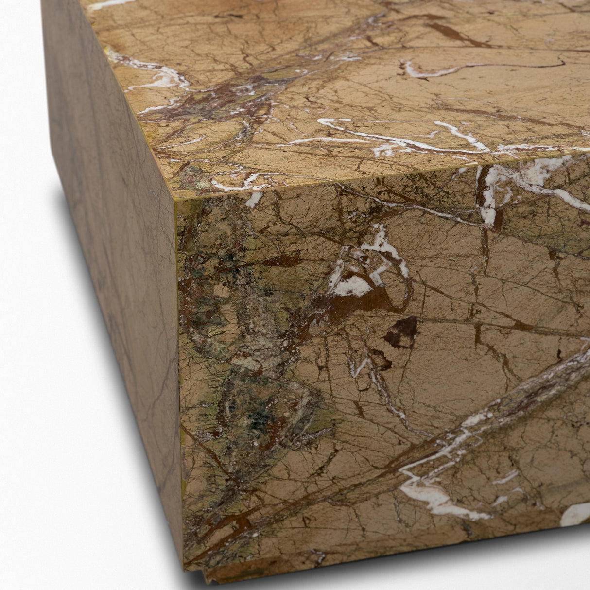 Matteo Solid Rainforest Rust Marble Rectangular Coffee Table by Mercana at Eve Furniture