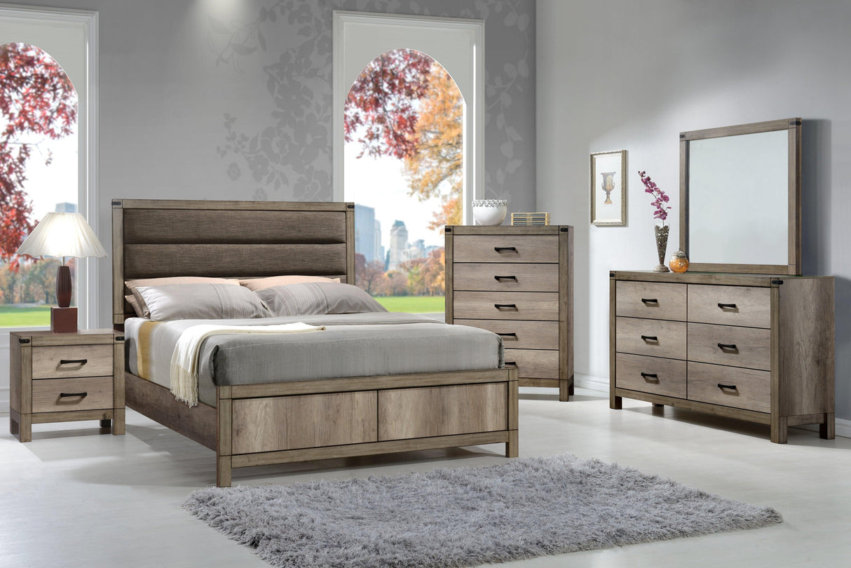 Matteo Melamine Upholstered Panel Bedroom Set by Crown Mark at Eve Furniture