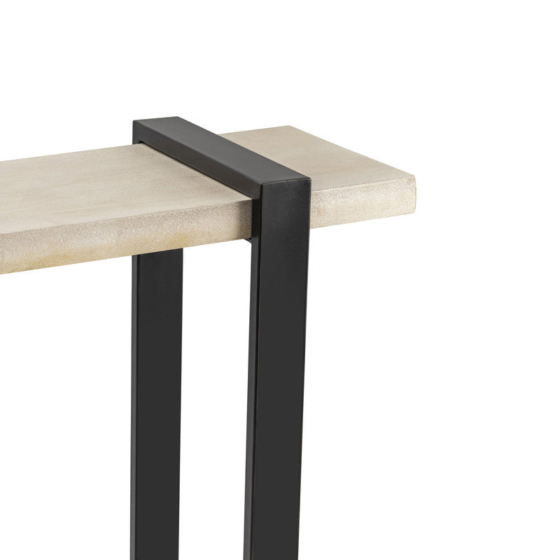 Matthews Cream/Black Console Table by Crestview at Eve Furniture