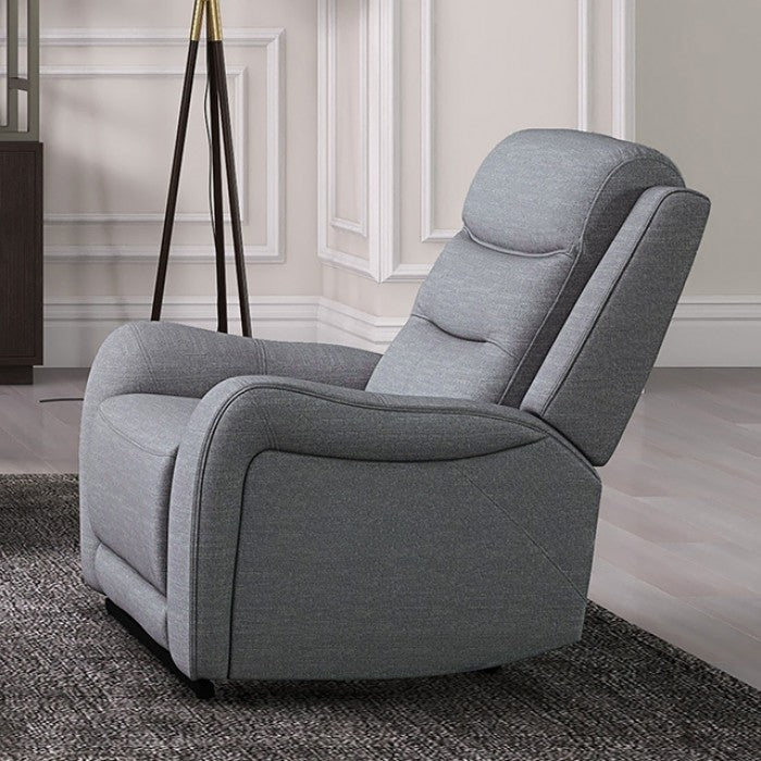 Matthias Gray Manual Recliner by Furniture of America at Eve Furniture