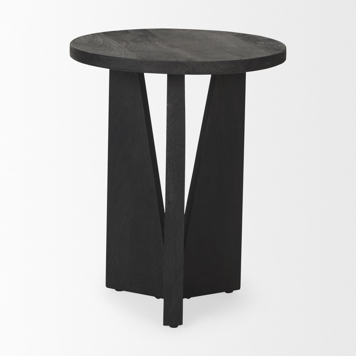 Mattius Black Wood Accent Table by Mercana at Eve Furniture