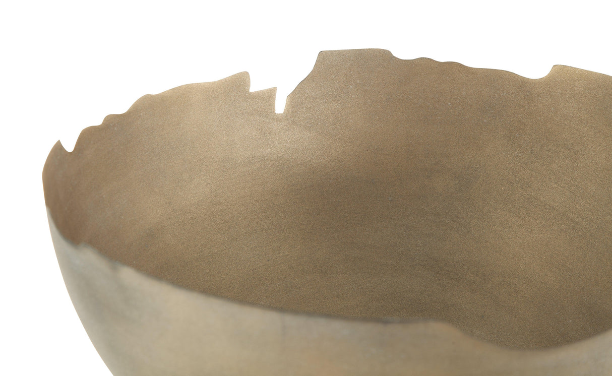 Maura Antique Gold Finish Bowl by Ashley at Eve Furniture