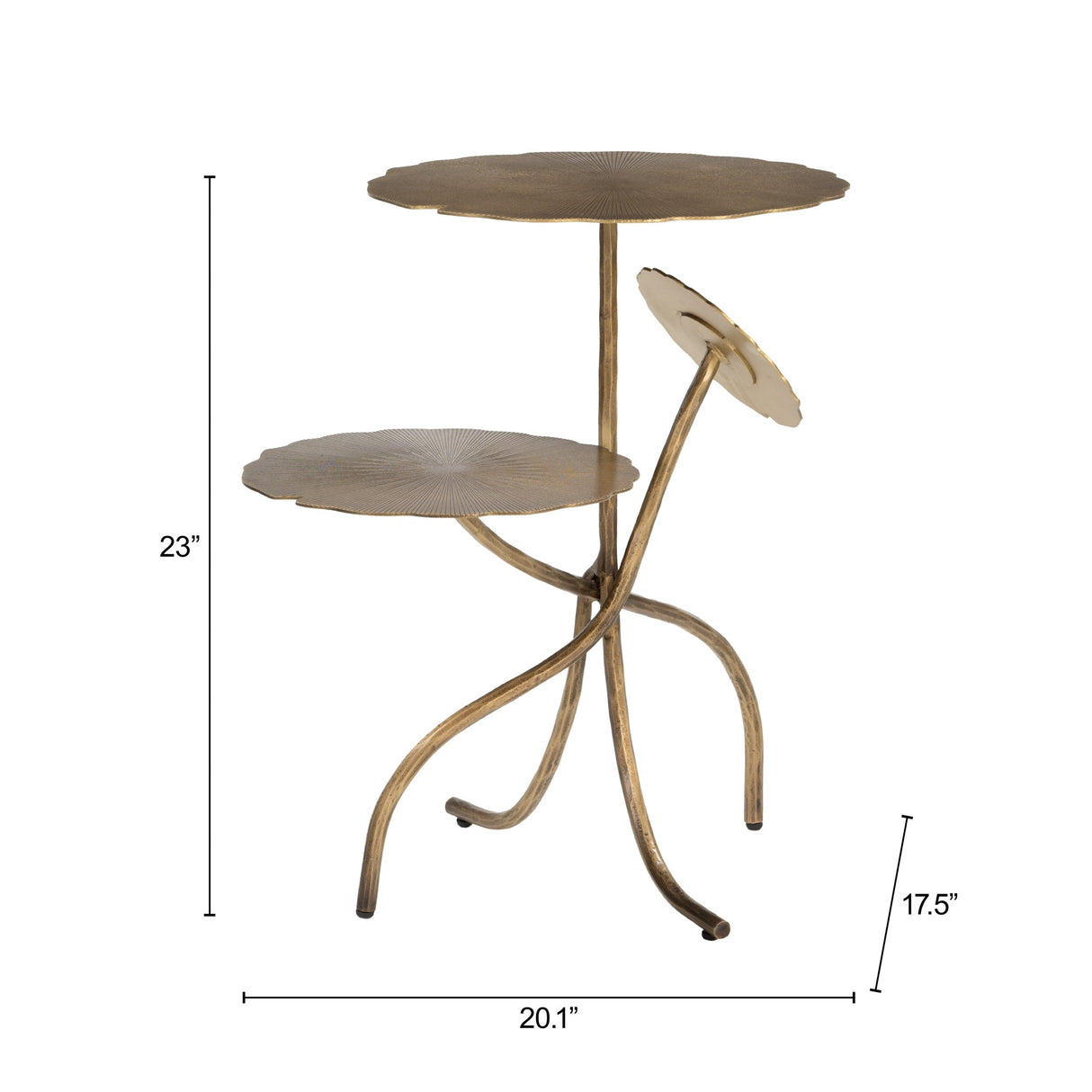Mavro Brass Accent Table by Zuomod at Eve Furniture