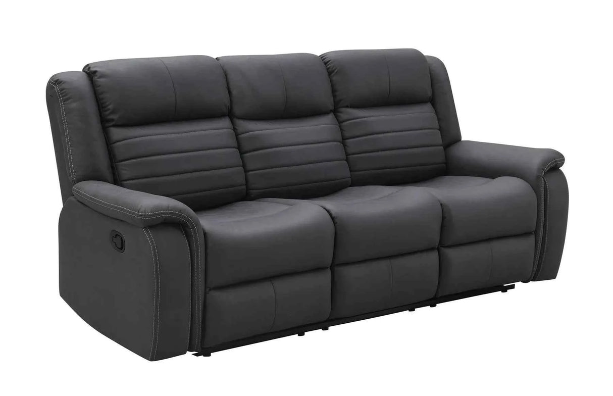 Max Grey 3-Piece Reclining Living Room Set by New Era Innovations at Eve Furniture
