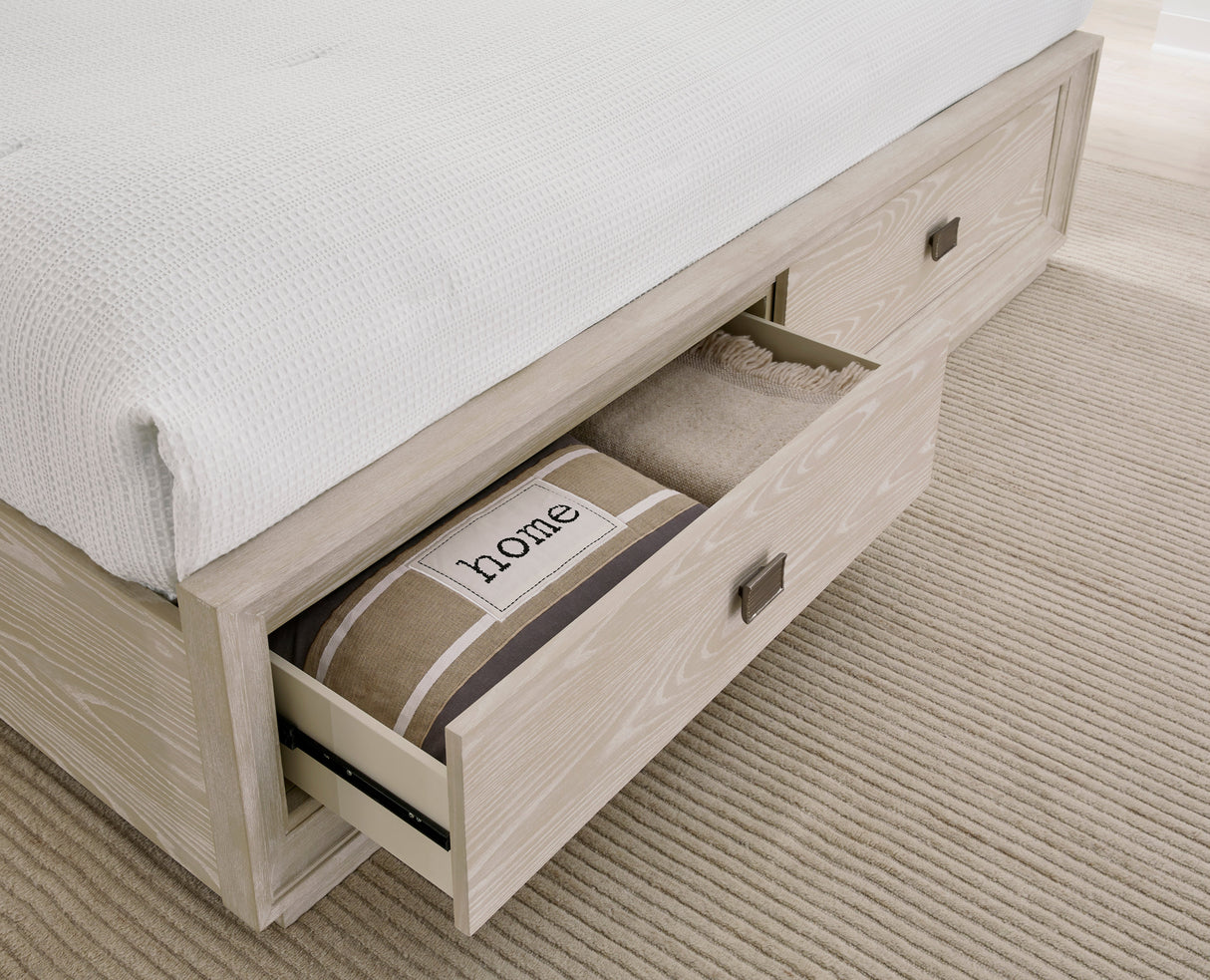Maxime Two Drawer Footboard Full Storage Platform Bed In Ash by Modus Furniture at Eve Furniture