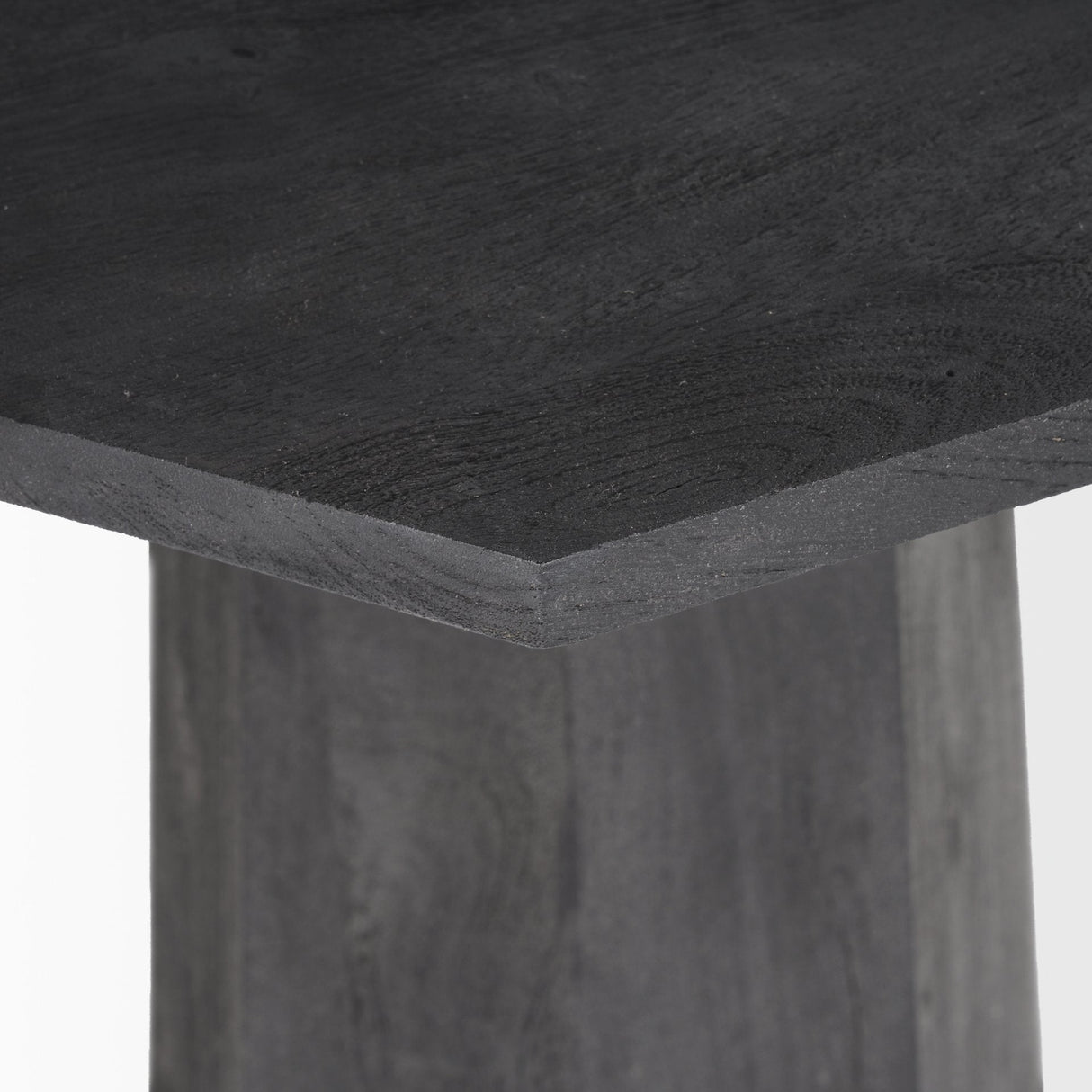 Maxine Hexagonal Black Wood Foyer Table by Mercana at Eve Furniture