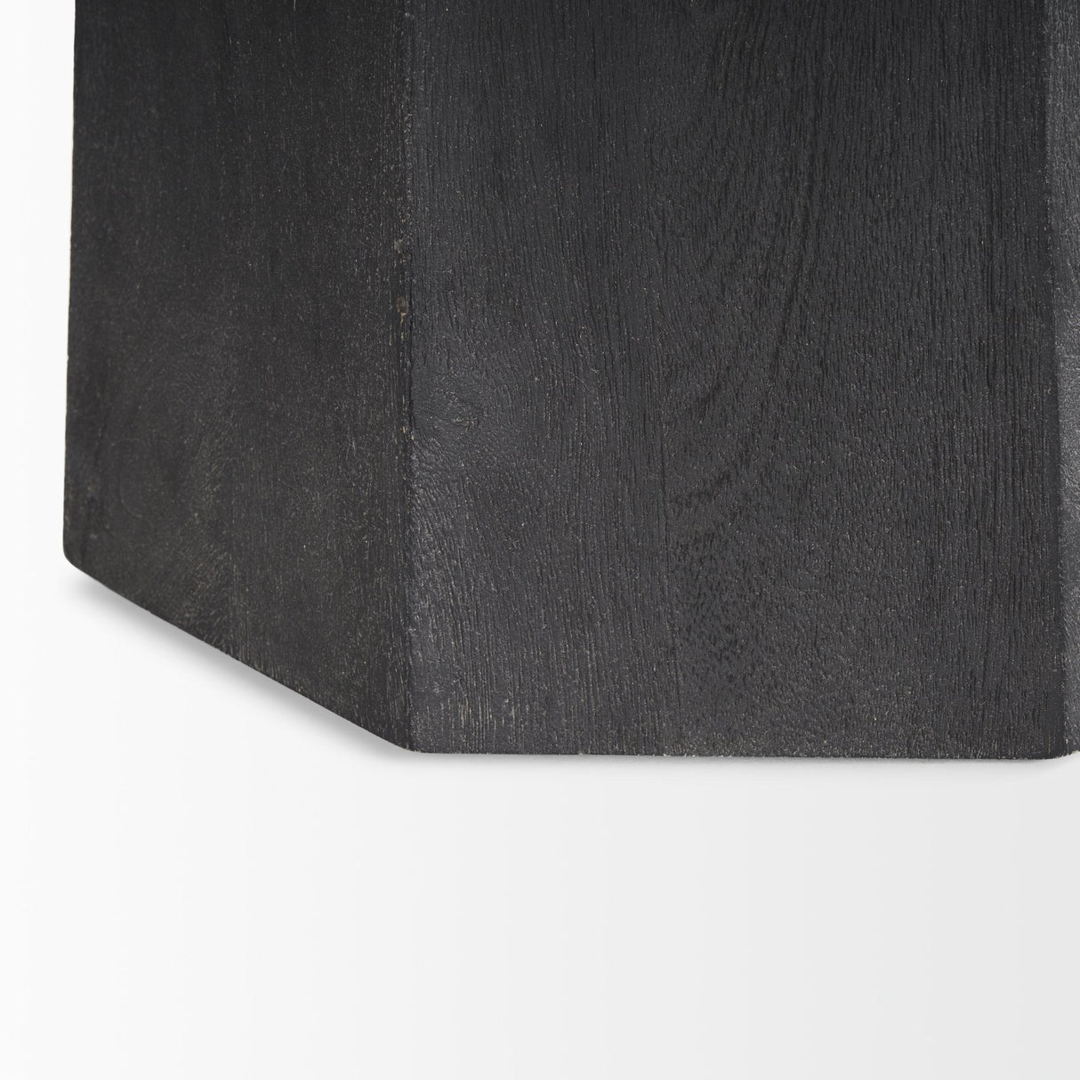Maxine Hexagonal Black Wood Foyer Table by Mercana at Eve Furniture