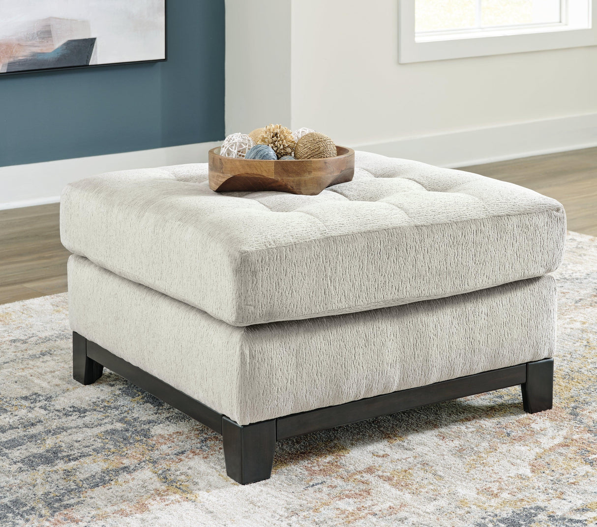Maxon Place Stone Oversized Accent Ottoman by Ashley at Eve Furniture