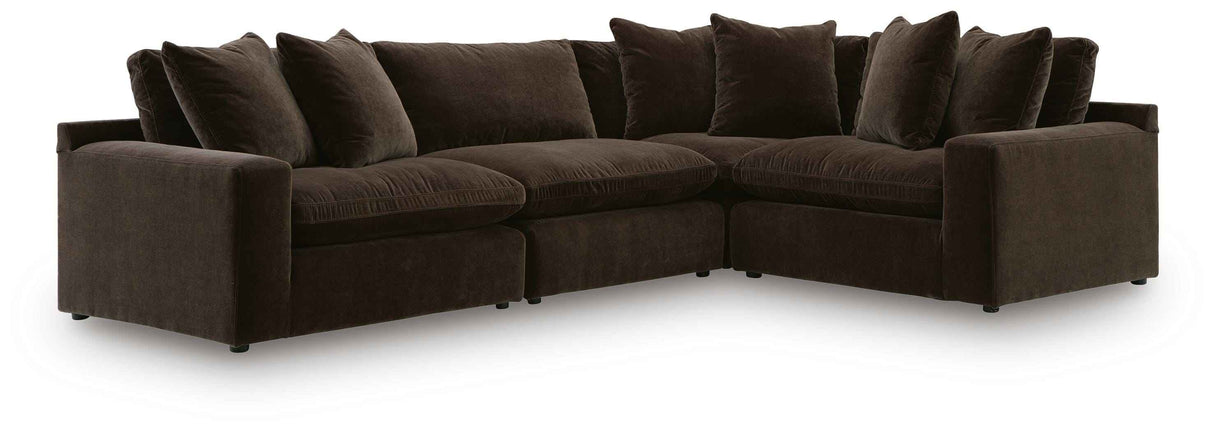 Maxton Heights Bittersweet 4-Piece Modular Sectional by Ashley at Eve Furniture