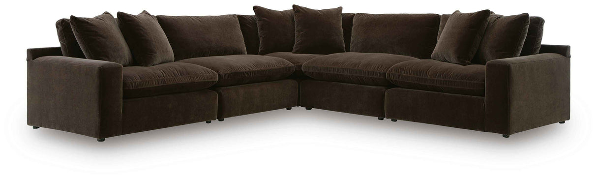 Maxton Heights Bittersweet 5-Piece Modular Modular Sectional by Ashley at Eve Furniture