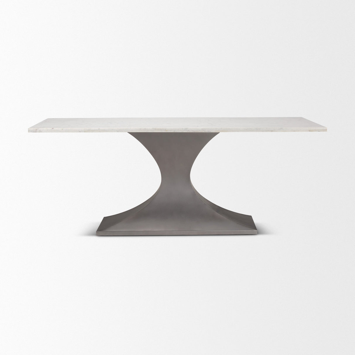 Maxton Marble Top w/ Gunmetal Base Dining Table by Mercana at Eve Furniture