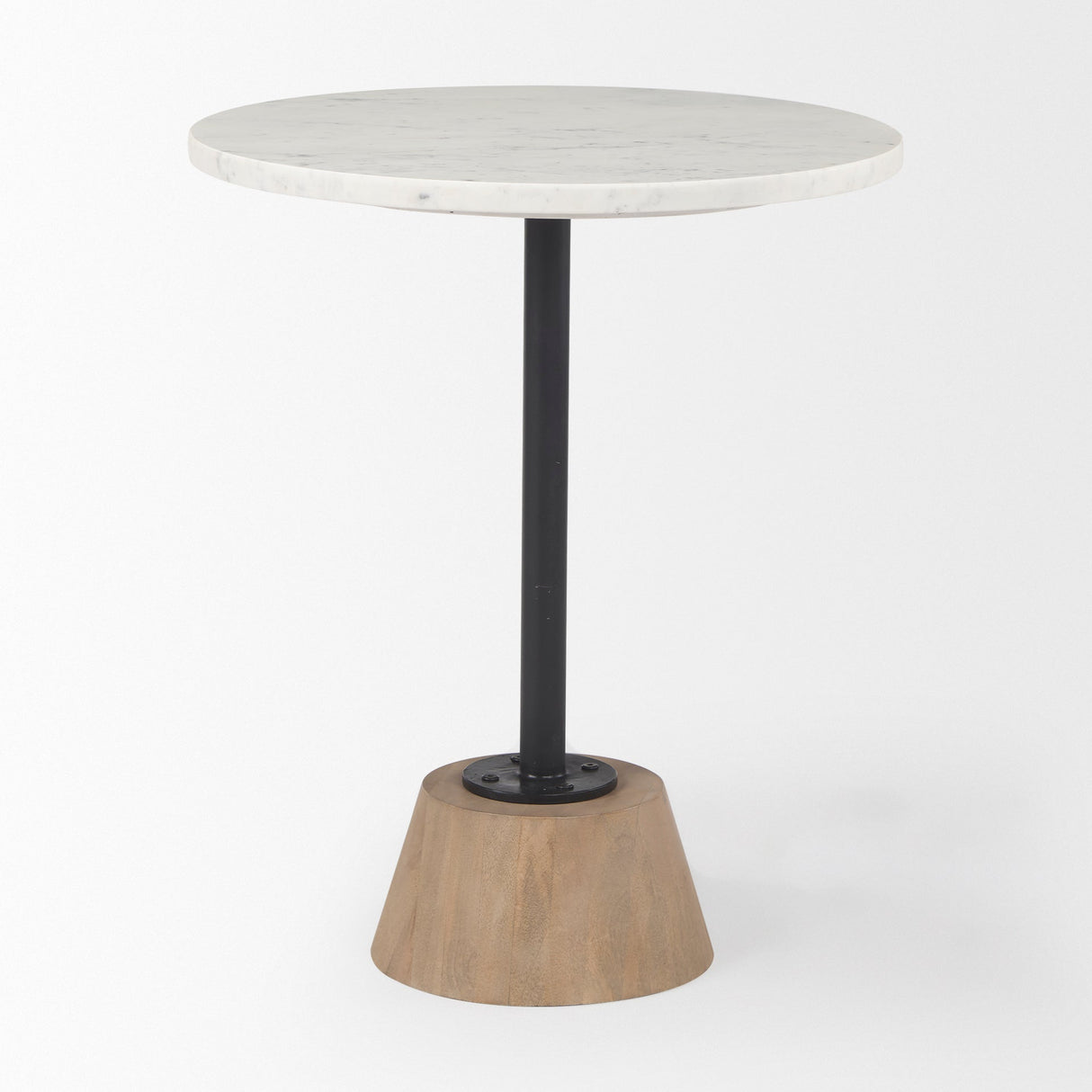 Maxwell Marble Top Pedestal End/Side Table by Mercana at Eve Furniture