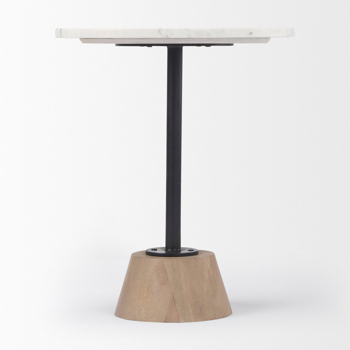 Maxwell Marble Top Pedestal End/Side Table by Mercana at Eve Furniture