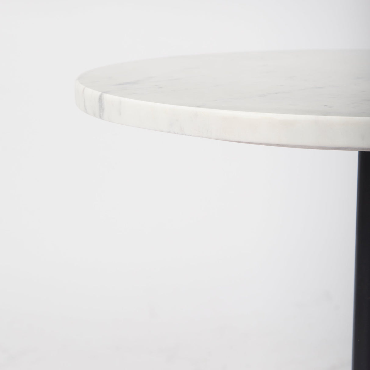 Maxwell Marble Top Pedestal End/Side Table by Mercana at Eve Furniture