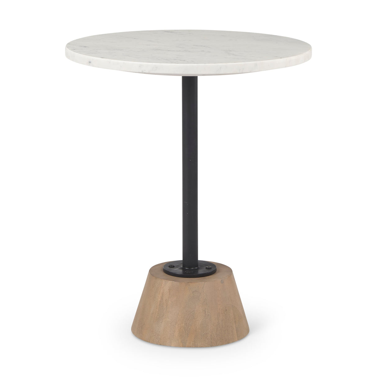 Maxwell Marble Top Pedestal End/Side Table by Mercana at Eve Furniture