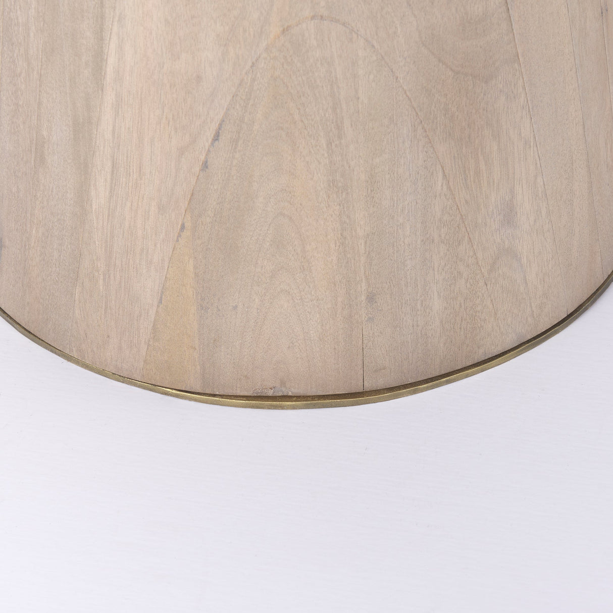 Maxwell Round Light Wood Tabletop & Base w/ Gold Metal Accent Pedestal Bistro Table by Mercana at Eve Furniture