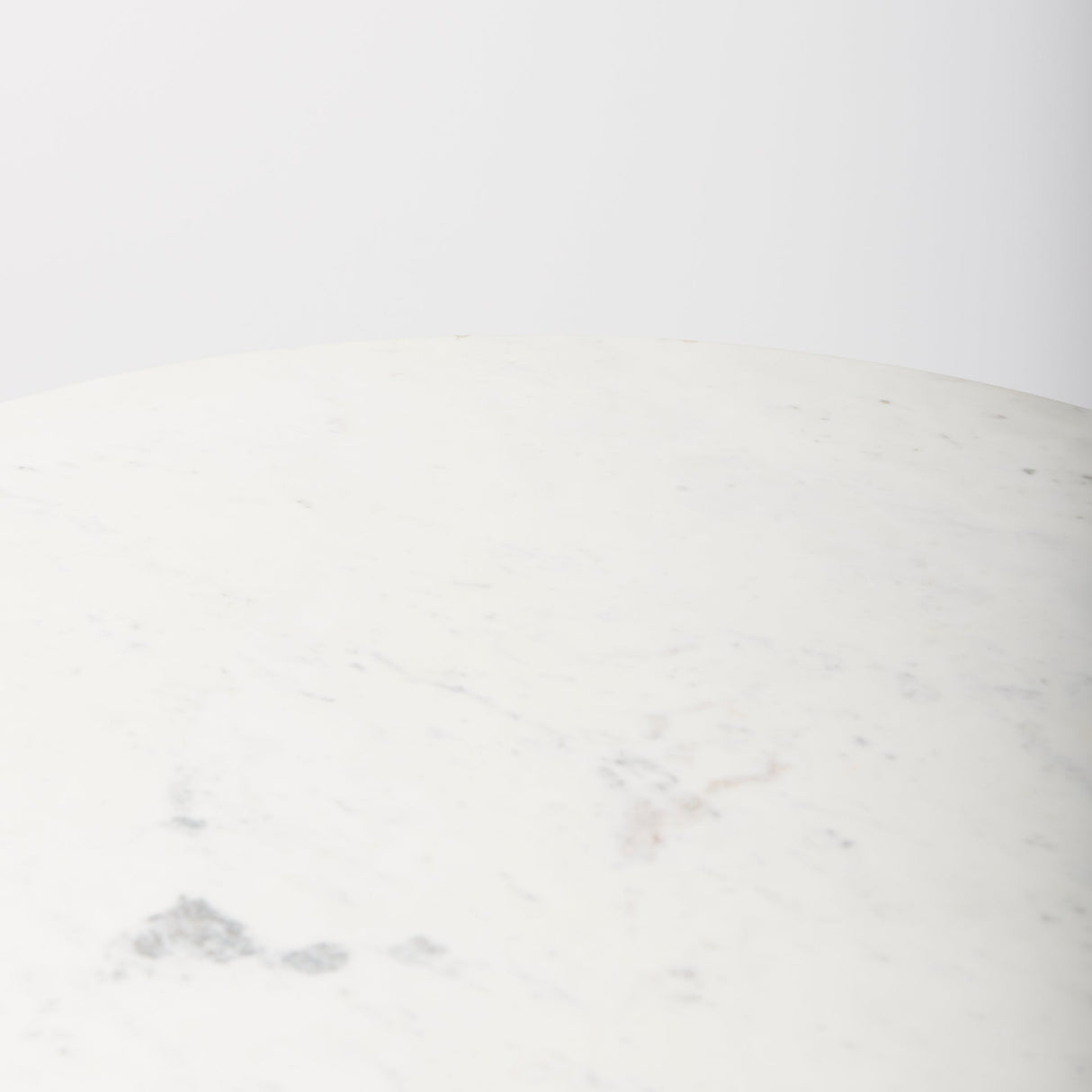Maxwell Round White Marble Tabletop w/ Blonde Wood & Black Metal Accent Pedestal Bistro Table by Mercana at Eve Furniture