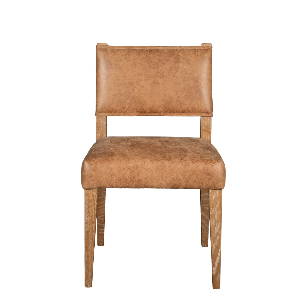 Maya 21" Dining Chair in Tan Leather with Natural Legs by Home Trends & Design at Eve Furniture