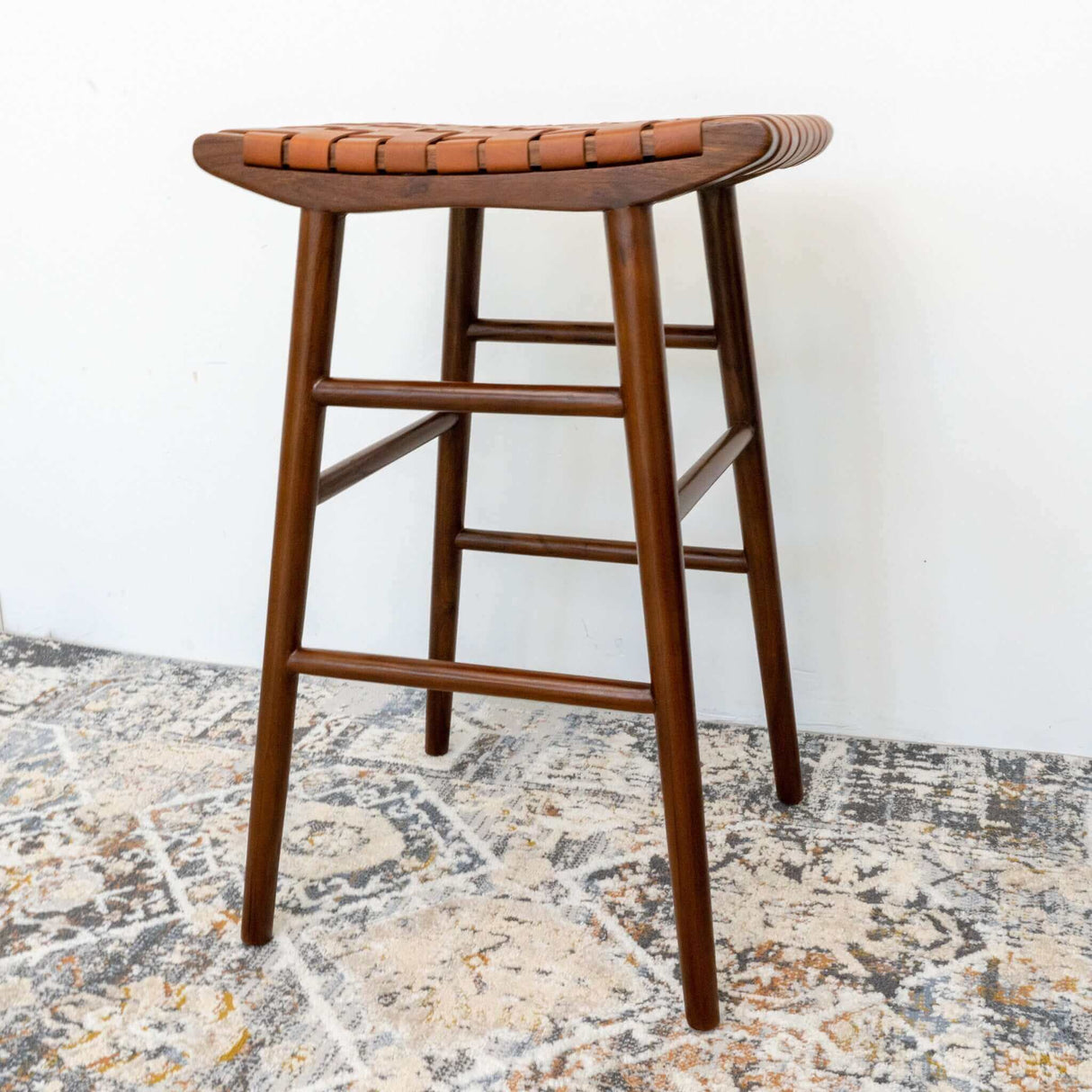 Maya 30" Genuine Leather Stool In Tan by Ashcroft Furniture at Eve Furniture