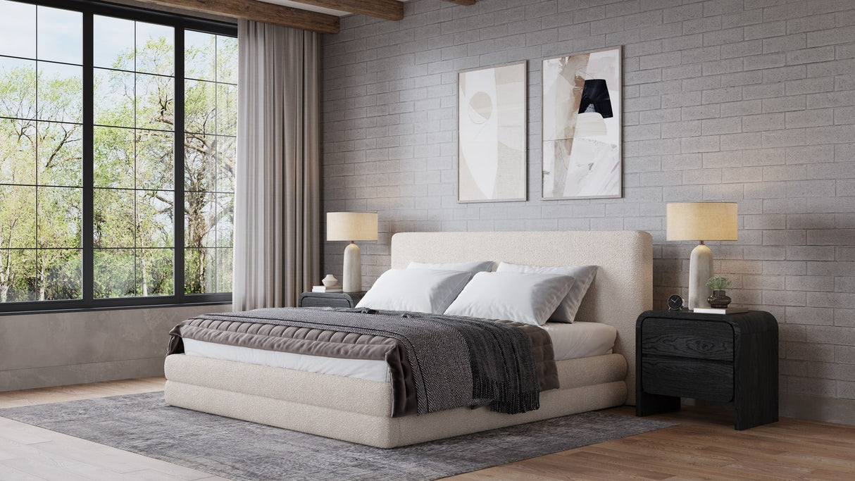 Maya Brun Queen Upholstered Platform Bed by Modus Furniture at Eve Furniture