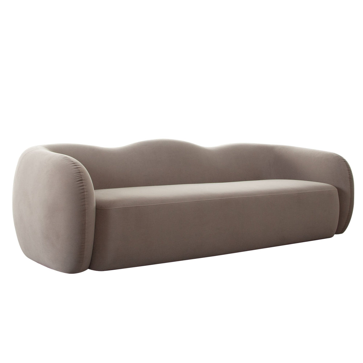 Maya Winter Mink Performance Velvet Sofa by Diamond Sofa at Eve Furniture