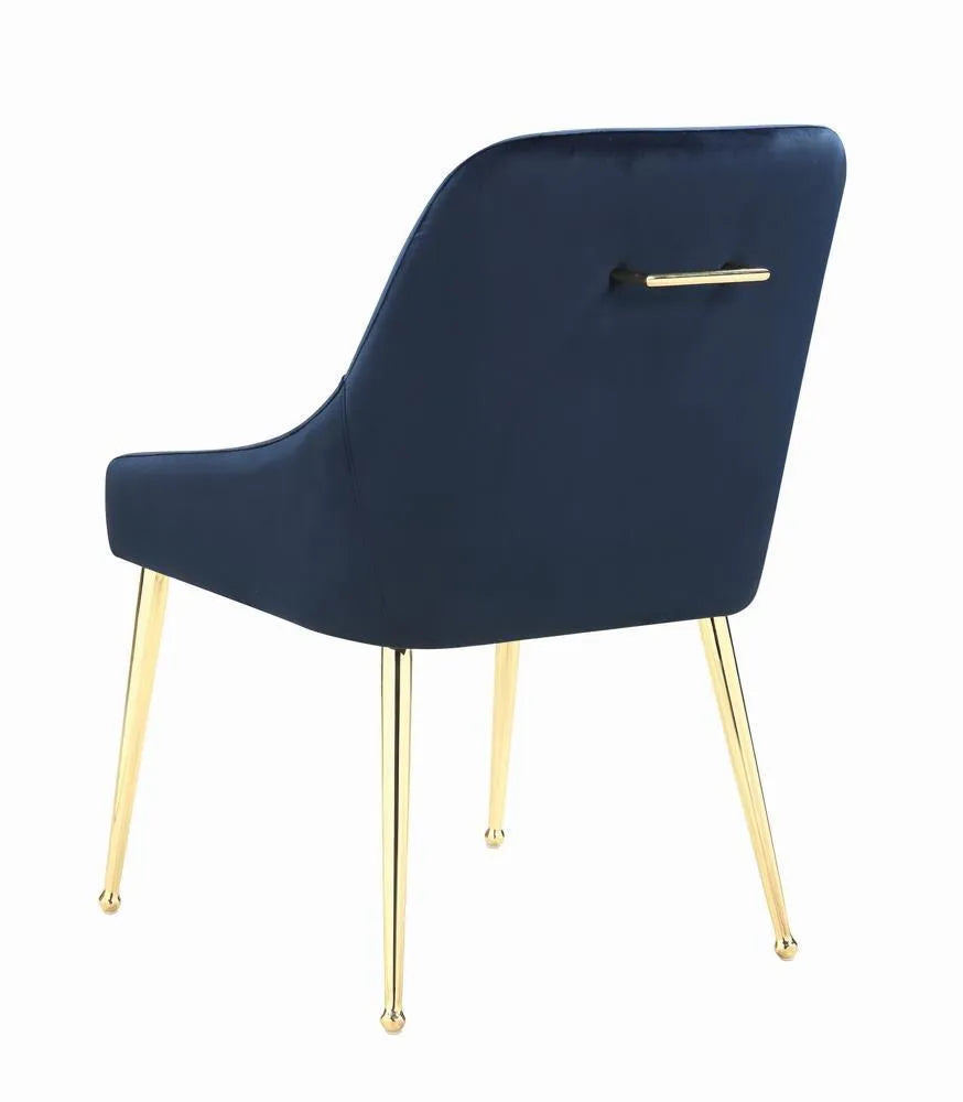 Mayette Dark Ink Blue Side Chairs, Set of 2 by Coaster at Eve Furniture