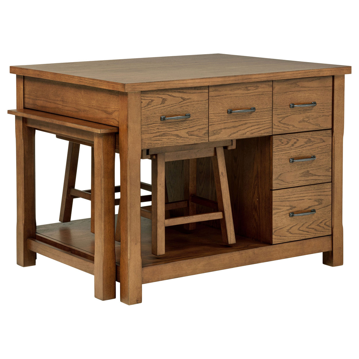 Mayfair Dark Oak 3-piece Kitchen Island with Extension Table by Coaster at Eve Furniture