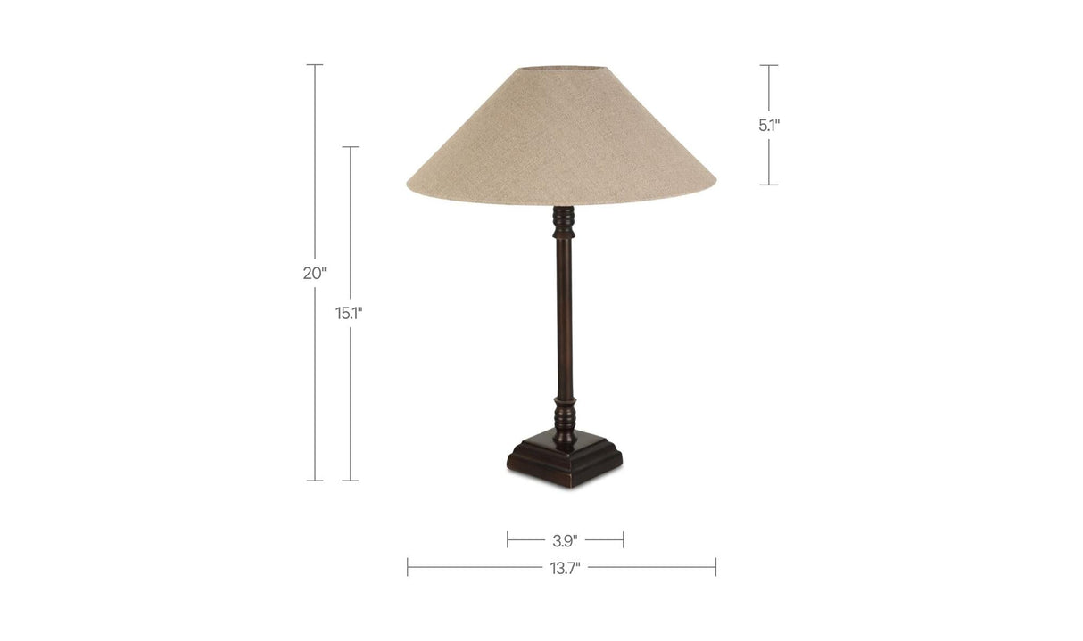 Mayfair Table Lamp Brown by Moe's Home at Eve Furniture
