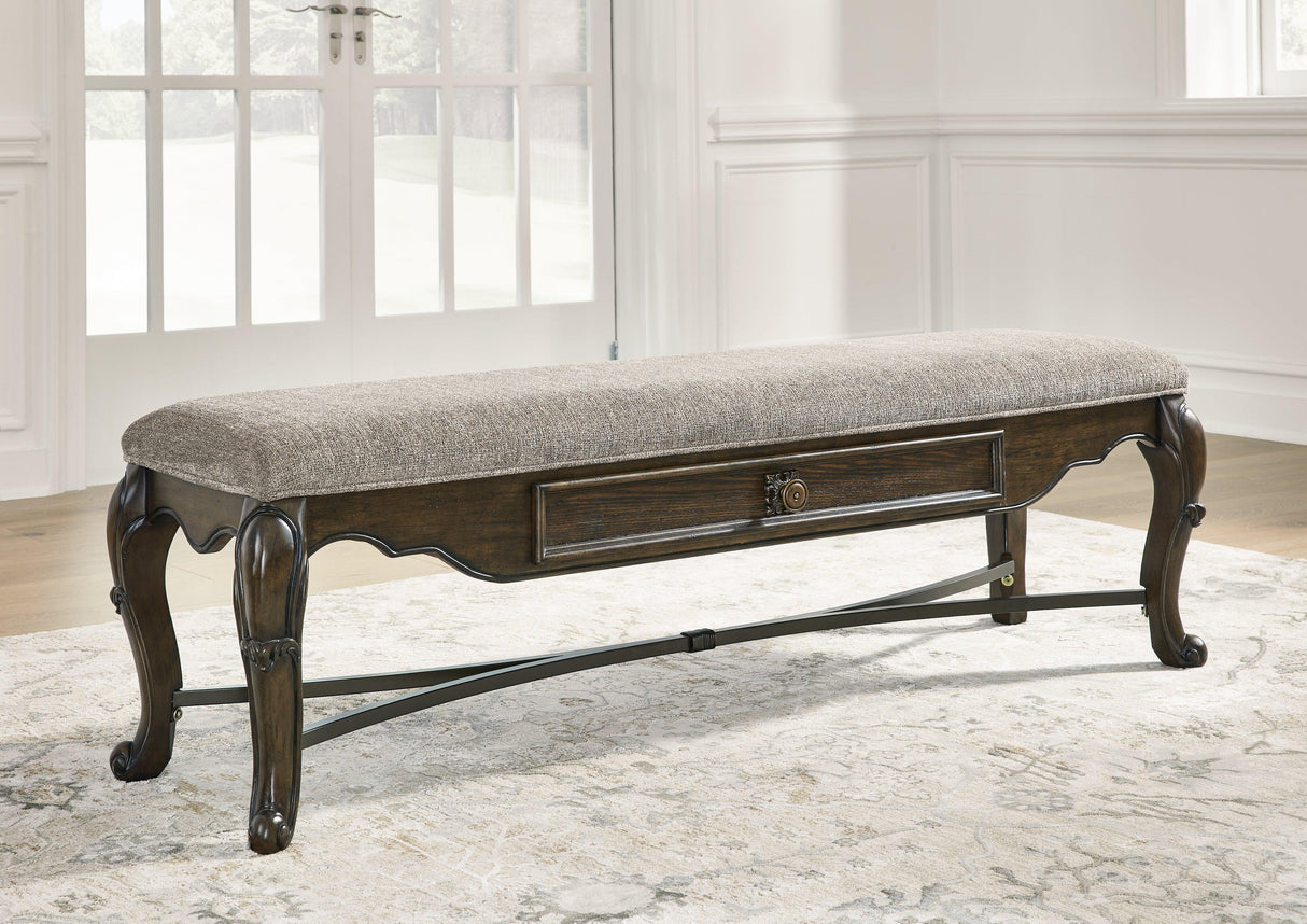 Maylee Dark Brown 63" Dining Bench by Ashley at Eve Furniture