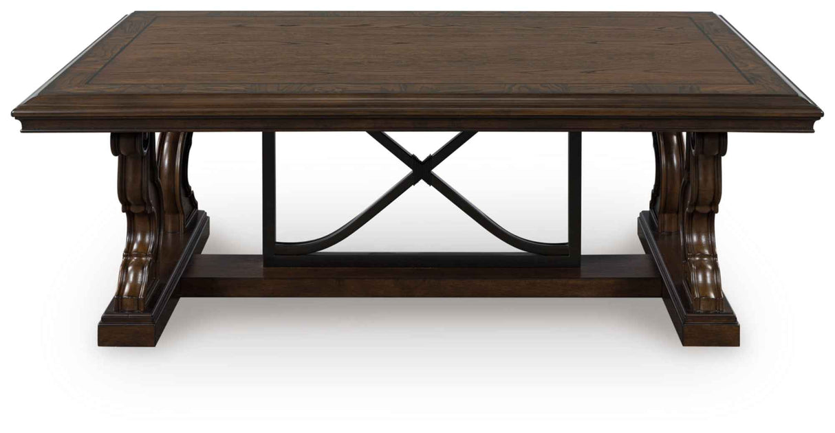 Maylee Dark Brown Coffee Table and 2 End Tables by Ashley at Eve Furniture