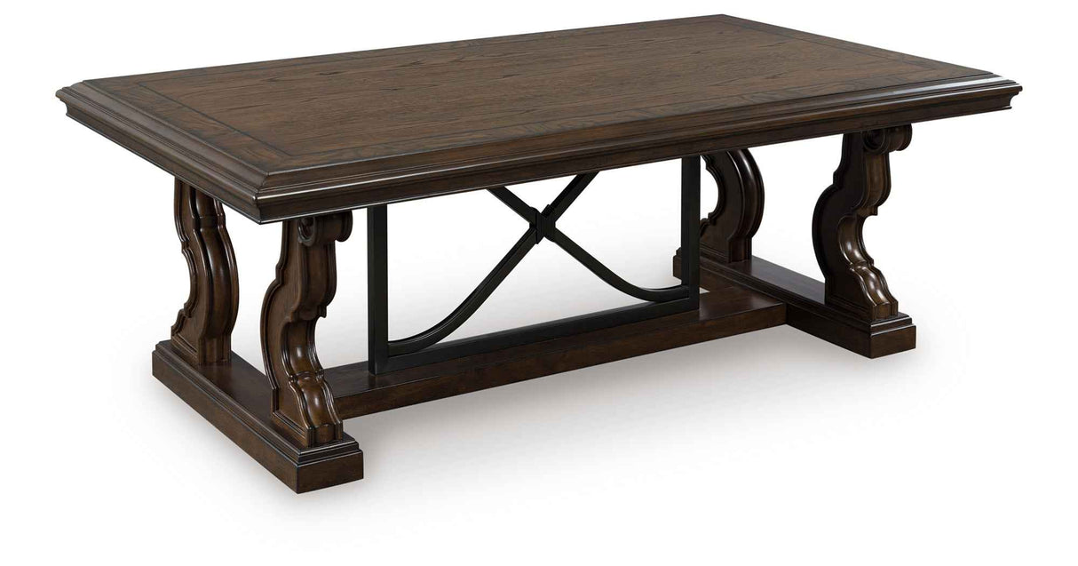 Maylee Dark Brown Coffee Table and 2 End Tables by Ashley at Eve Furniture