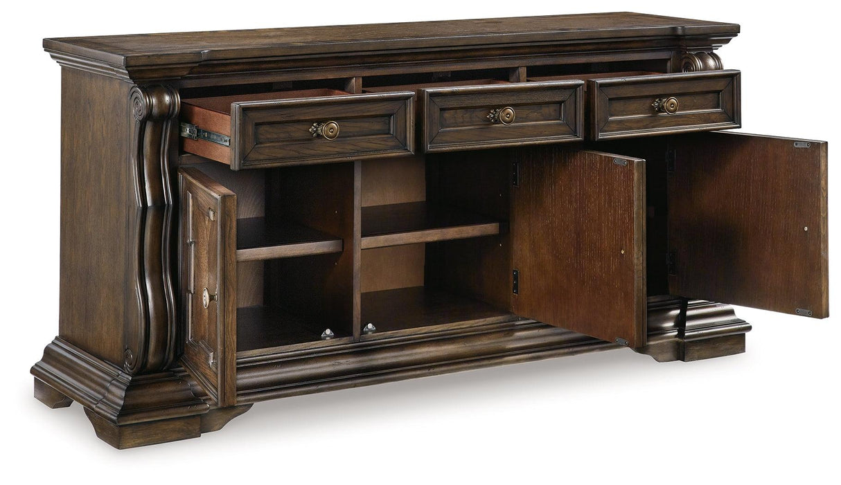 Maylee Dark Brown Dining Buffet by Ashley at Eve Furniture