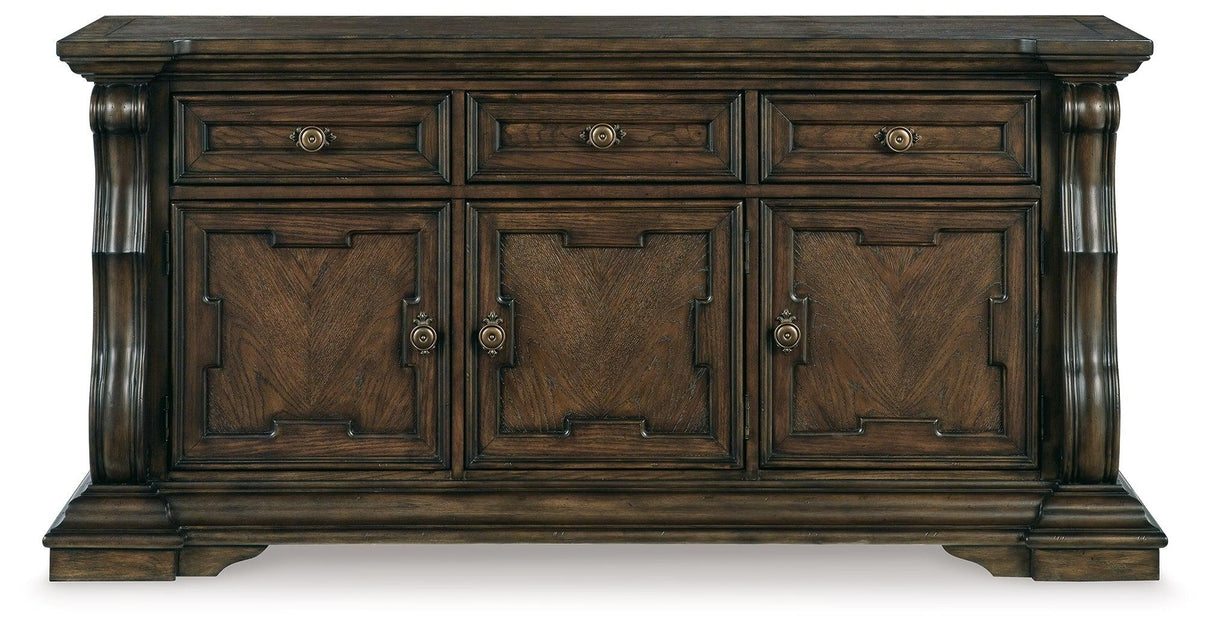 Maylee Dark Brown Dining Buffet by Ashley at Eve Furniture