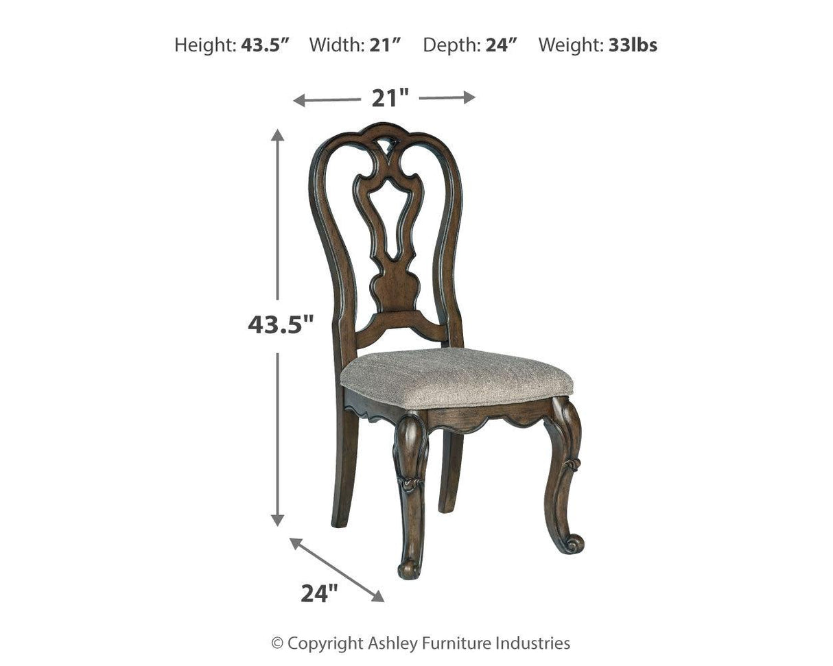 Maylee Dark Brown Dining Table and 6 Chairs by Ashley at Eve Furniture