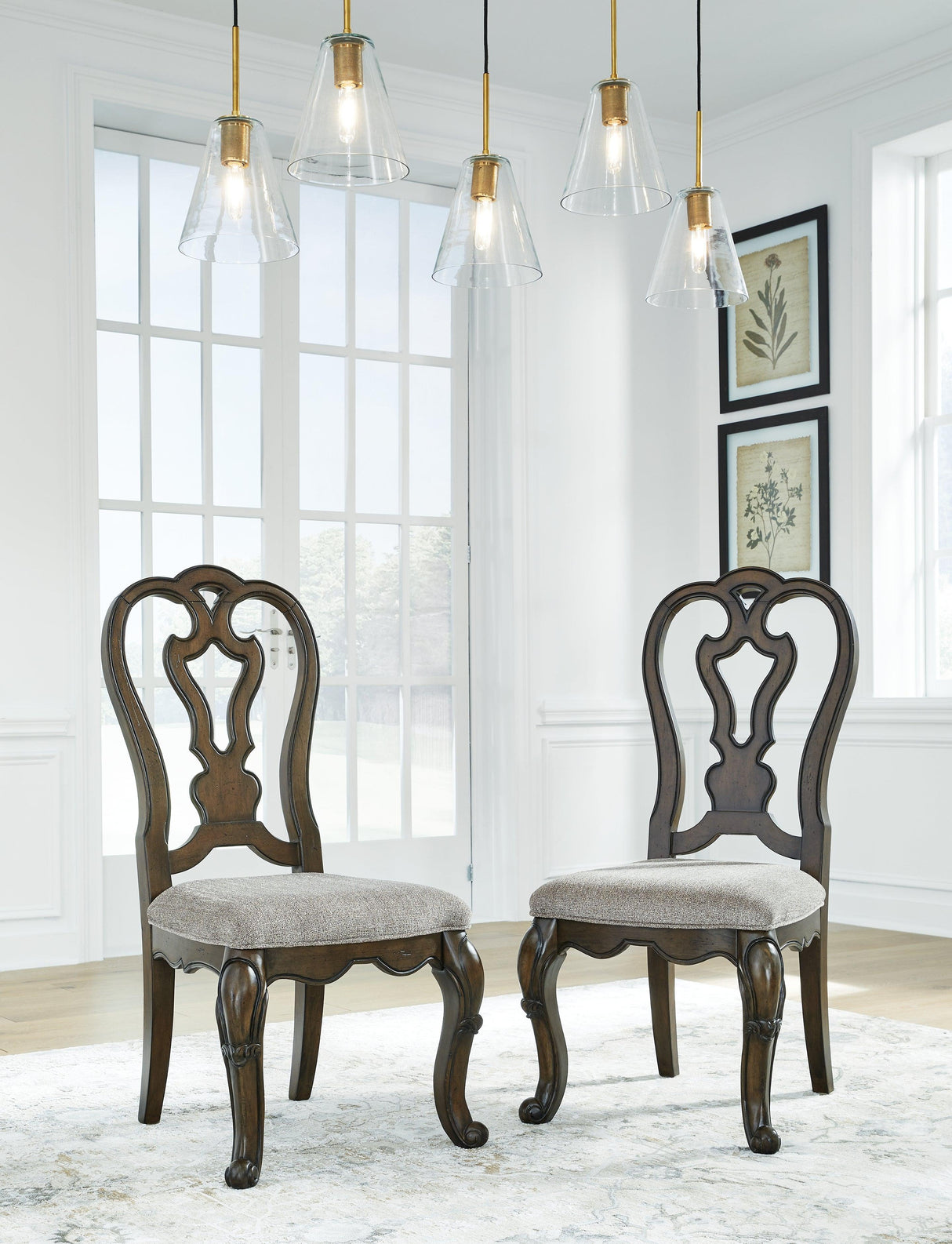 Maylee Dark Brown Dining Table and 6 Chairs by Ashley at Eve Furniture