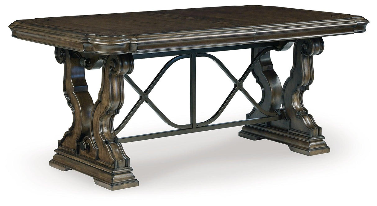 Maylee Dark Brown Dining Table and 6 Chairs by Ashley at Eve Furniture