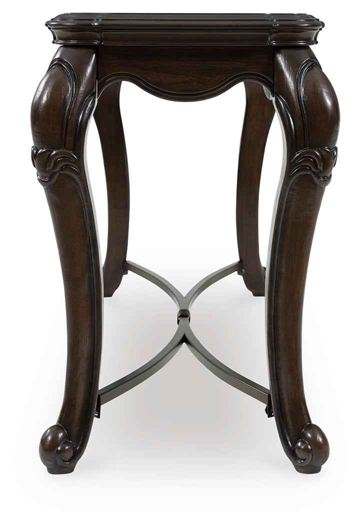 Maylee Dark Brown Sofa Table by Ashley at Eve Furniture