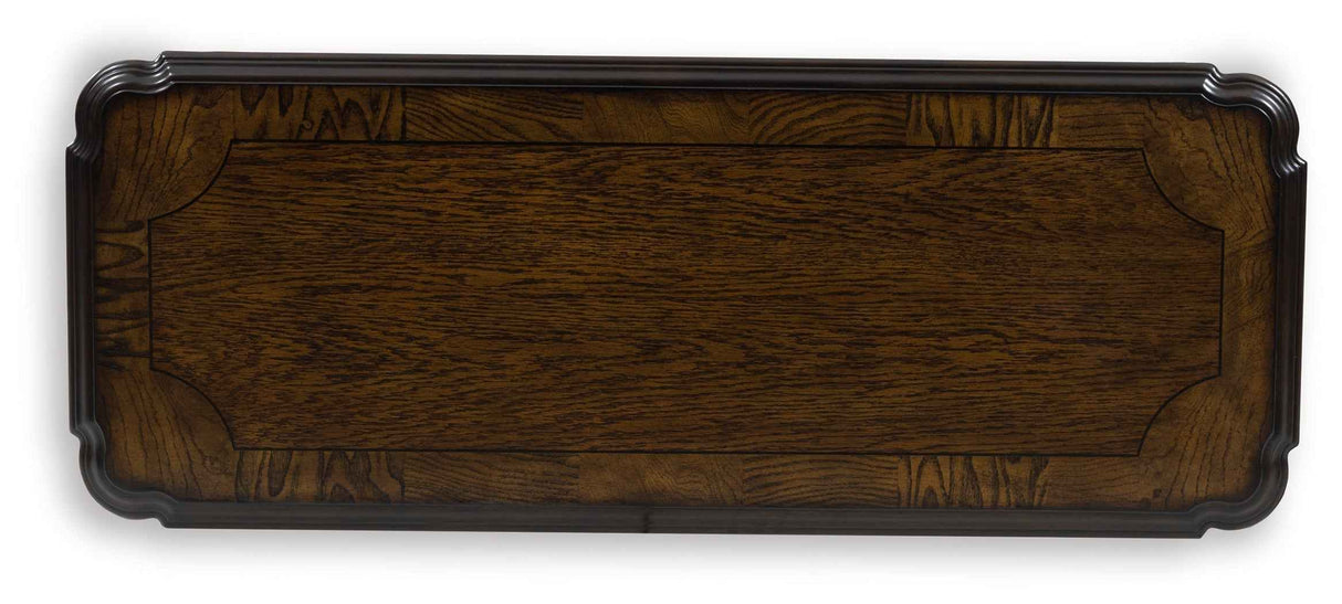 Maylee Dark Brown Sofa Table by Ashley at Eve Furniture