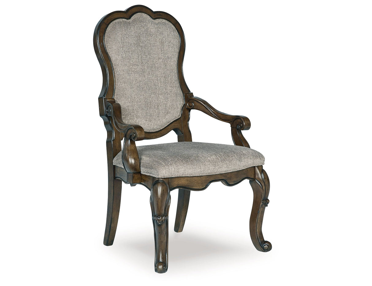 Maylee Dining Table and 4 Chairs and Bench with Storage in Dark Brown by Ashley at Eve Furniture