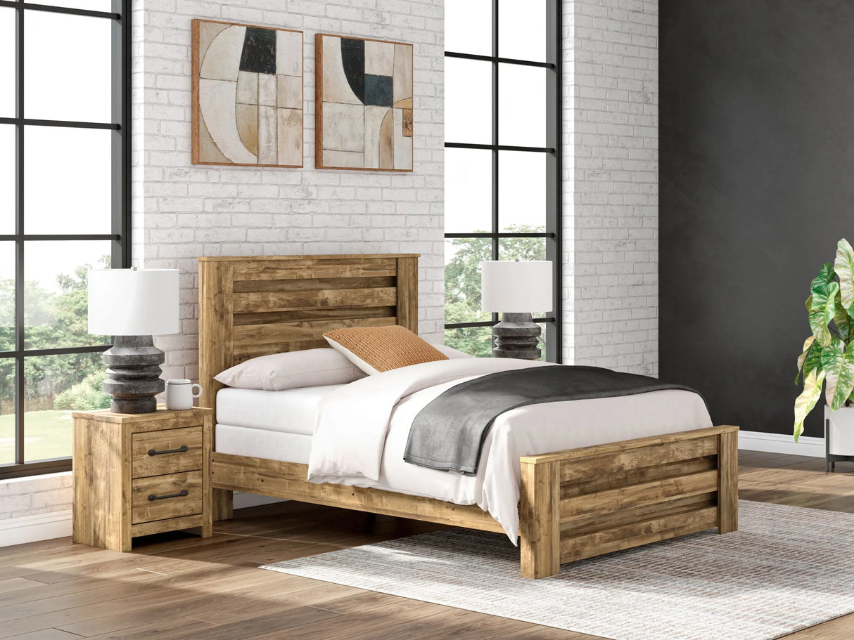 Maystonna Queen Brown Panel Bed by Ashley at Eve Furniture