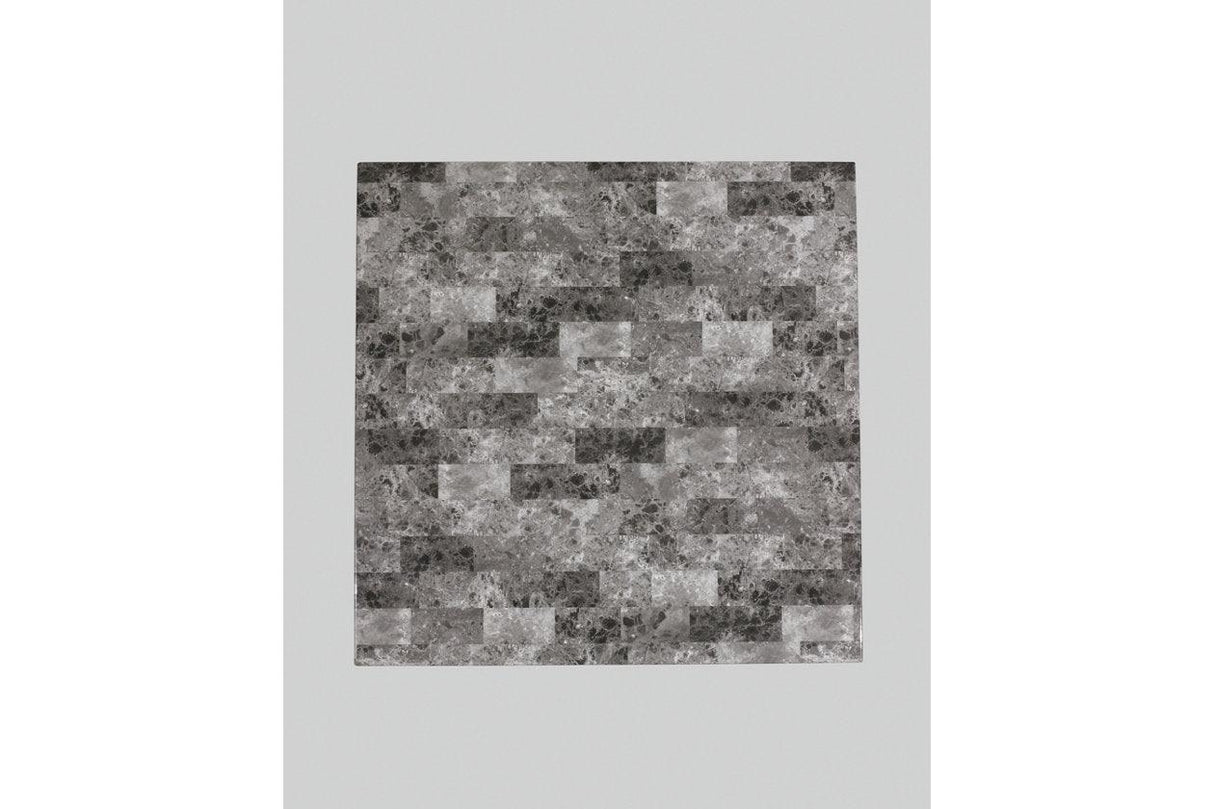 Maysville Black Counter Height Dining Table and 4 Bar Stools by Ashley at Eve Furniture