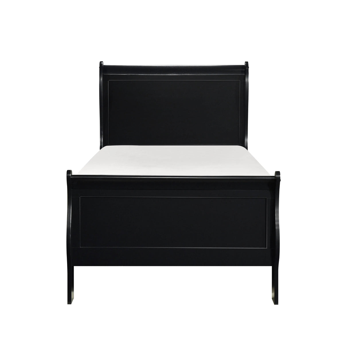 Mayville Black Twin Sleigh Bed by Homelegance at Eve Furniture