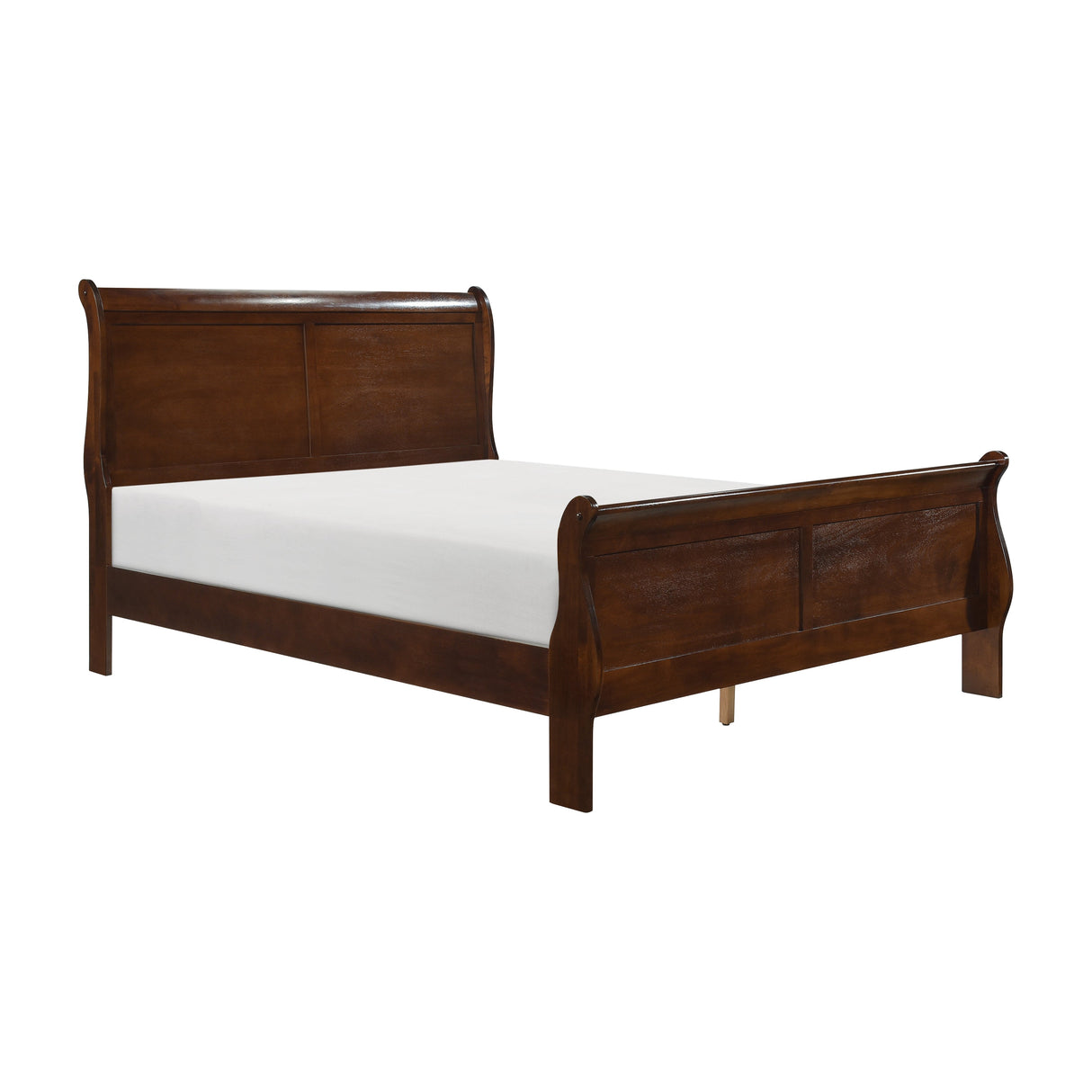 Mayville Brown Cherry California King Sleigh Bed by Homelegance at Eve Furniture