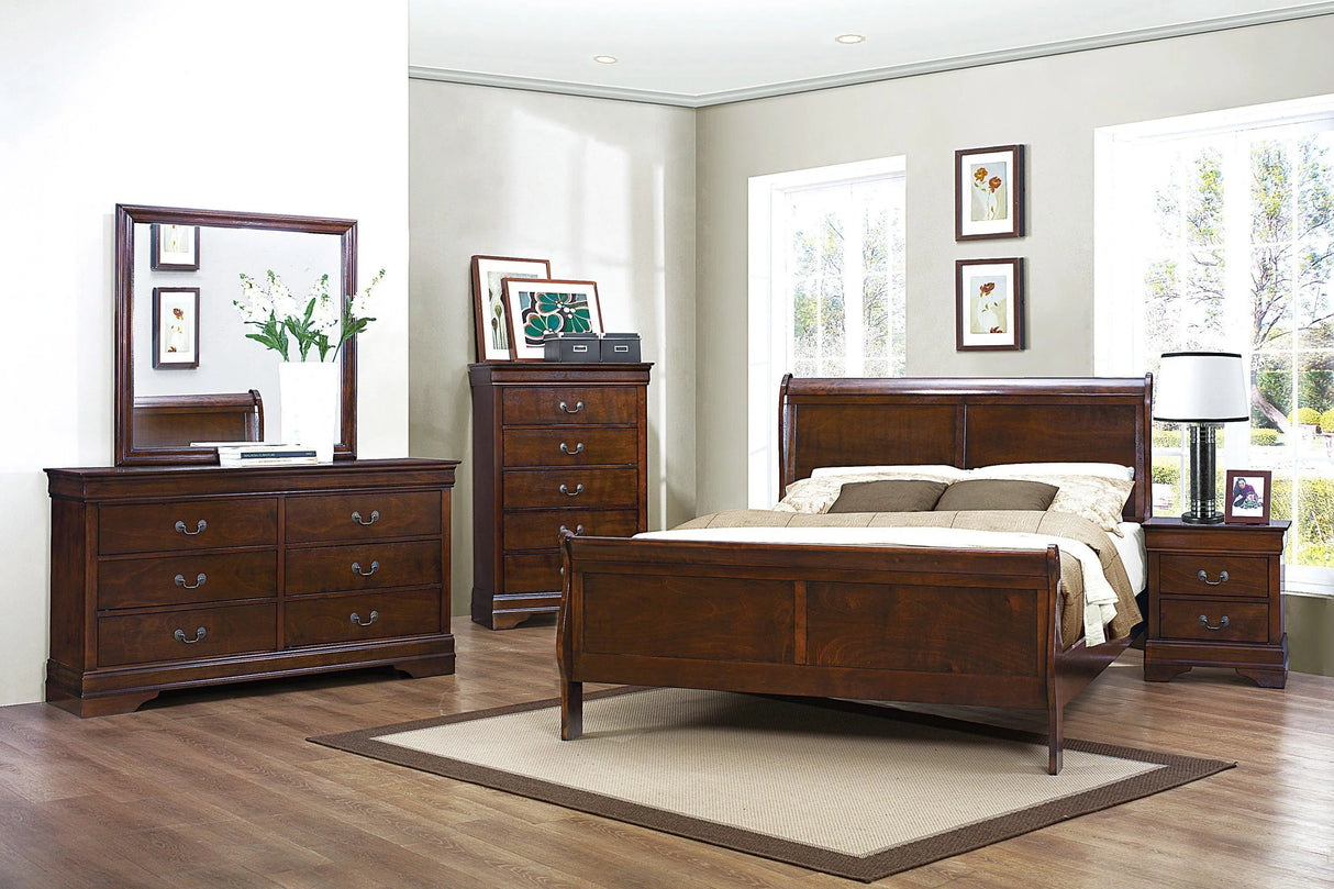 Mayville Brown Cherry Mirror (Mirror Only) by Homelegance at Eve Furniture