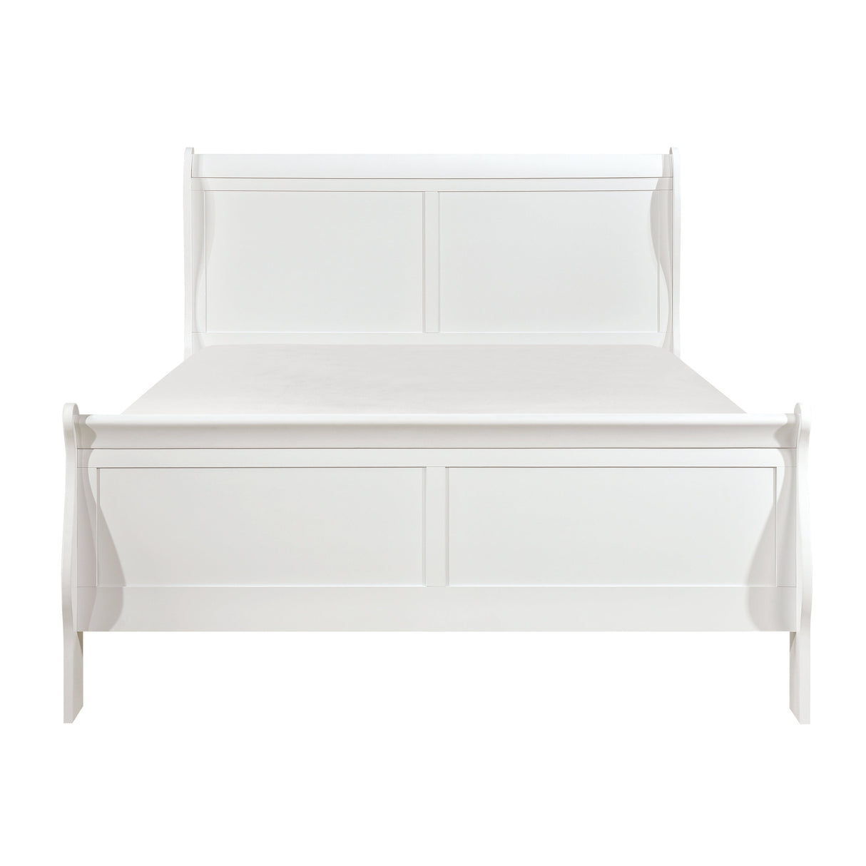 Mayville White California King Sleigh Bed by Homelegance at Eve Furniture