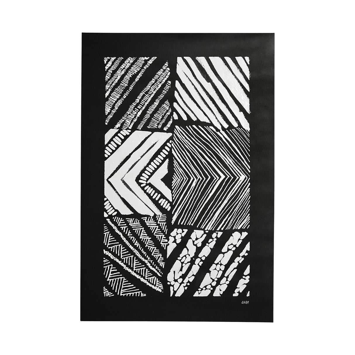 Maze I by Alarm a Hand Embellished Textured Canvas by Mercana at Eve Furniture