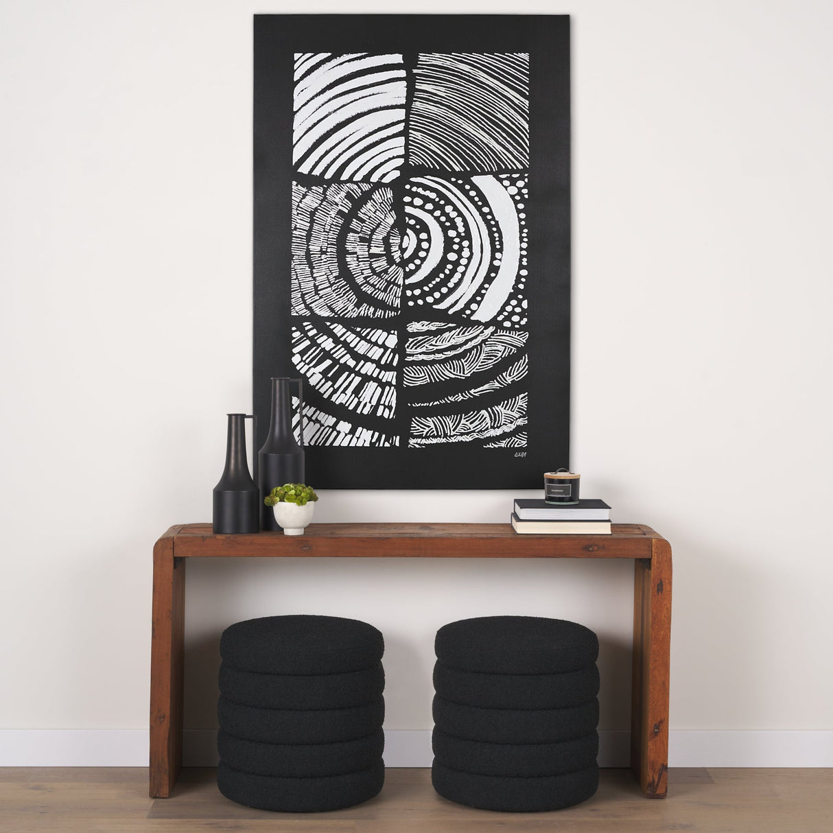 Maze II by Alarm a Hand Embellished Textured Canvas by Mercana at Eve Furniture