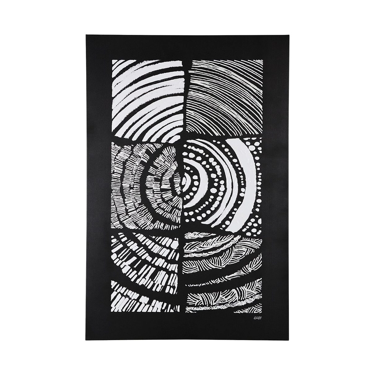 Maze II by Alarm a Hand Embellished Textured Canvas by Mercana at Eve Furniture