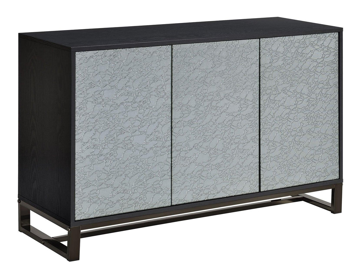 Mazie 3-Door SIdeboard with Patterned Mirror Doors by Steve Silver at Eve Furniture